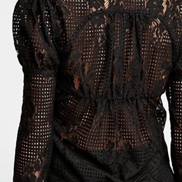 Free People Black Lace Blouse - Picture 2 of 8